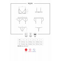 Кружевной комплект белья Obsessive 810-SEG-1 L/XL White, бюстгальтер, стринги, пояс для чулок — Просмотреть изображение 7