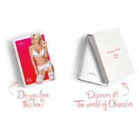 Кружевной комплект белья Obsessive 810-SEG-1 L/XL White, бюстгальтер, стринги, пояс для чулок — Просмотреть изображение 8