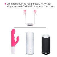 Смарт-вібратор для грудей Lovense Gemini, регулювання стискання соска, можна носити — Переглянути зображення 3
