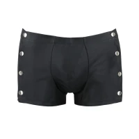 Чоловічі шкіряні боксери із заклепками Passion 048 SHORT DAVID S/M Black — Переглянути зображення 5