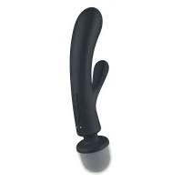 Вібратор-кролик з вібромасажером Satisfyer Triple Lover Grey, 3 мотори — Просмотреть изображение 4