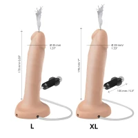 Фалоімітатор, що кінчає Strap-On-Me Squirting Cum Dildo Realistic Vanilla, діам. 3,5 см, силікон — Переглянути зображення 4