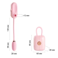 Вакуумний кліторальний стимулятор Otouch Louis Vibrate Pink з віброяйцем, у кейсі — Переглянути зображення 2