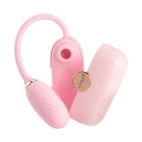 Вакуумний кліторальний стимулятор Otouch Louis Vibrate Pink з віброяйцем, у кейсі — Переглянути зображення 1