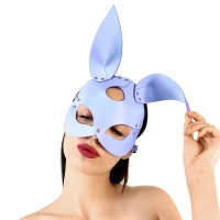 Шкіряна маска Зайчика Art of Sex - Bunny mask, колір Лавандовий — Просмотреть изображение 1