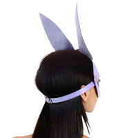 Шкіряна маска Зайчика Art of Sex - Bunny mask, колір Лавандовий — Просмотреть изображение 2