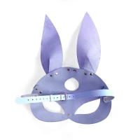 Шкіряна маска Зайчика Art of Sex - Bunny mask, колір Лавандовий — Просмотреть изображение 6