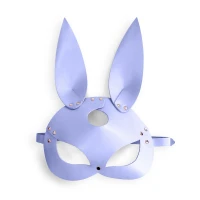 Шкіряна маска Зайчика Art of Sex - Bunny mask, колір Лавандовий — Просмотреть изображение 4