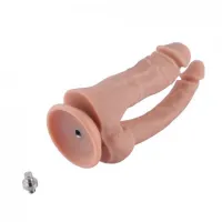 Подвійний фалоімітатор для секс-машин Hismith Double Penetrator L, 9.8″, KlicLok та присоска — Переглянути зображення 5