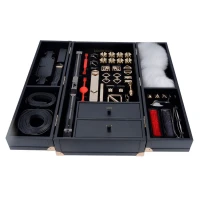 БДСМ-набір LOCKINK All-in-1 BDSM Play Kit, чорний, шкіра з тисненням, предмети для бондажу, шибарі, ваксплею — Переглянути зображення 2