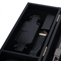 БДСМ-набір LOCKINK All-in-1 BDSM Play Kit, чорний, шкіра з тисненням, предмети для бондажу, шибарі, ваксплею — Переглянути зображення 4