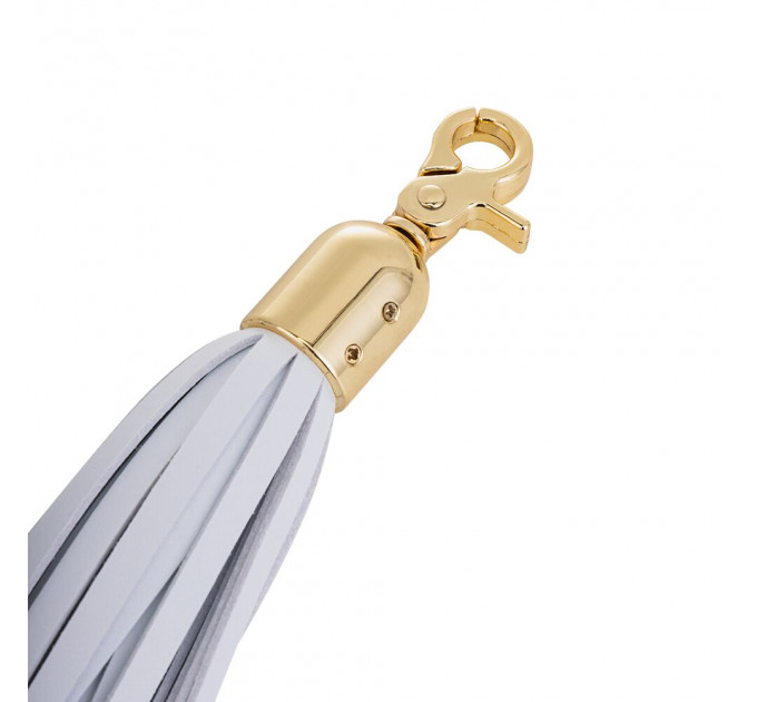 Металева анальна пробка Хвіст поні LOCKINK SEVANDA White Pony-Tail Anal Pear-shape Plug