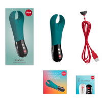 Вибратор для пениса Fun Factory MANTA deep sea blue/black, подходит для парных игр Вибратор для пениса Fun Factory MANTA deep sea blue/black, подходит для парных игр