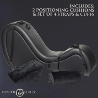 Секс-кресло с подушками Master Series Kinky Sex Lounge with Cushions - Black — Просмотреть изображение 10