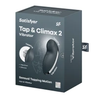 Вібростимулятор-пульсатор Satisfyer Tap &amp; Climax 2 Grey, ефект постукування пальцем — Просмотреть изображение 7