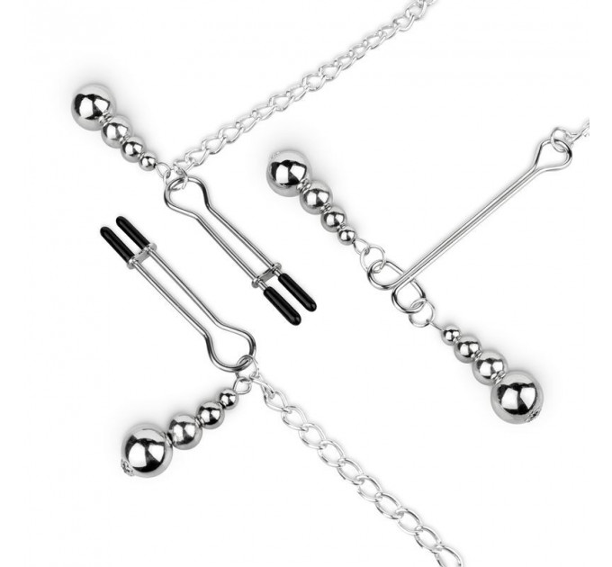 Затискачі для сосків та клітора Bedroom Fantasies: Nipple and Clitoris Clamps - Silver