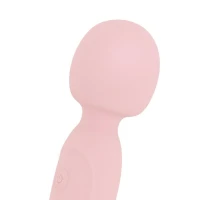 Двосторонній масажер-вібратор Good Vibes Only – SIMI Double-Sided Wand Vibrator Soft Silicone – Pink — Переглянути зображення 5