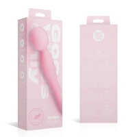 Двосторонній масажер-вібратор Good Vibes Only – SIMI Double-Sided Wand Vibrator Soft Silicone – Pink — Переглянути зображення 10