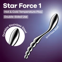 Металевий дилдо Satisfyer Star Force 1, двосторонній, можна нагрівати та охолоджувати — Переглянути зображення 6