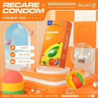 Презервативи Recare Color Fruit Flavour Condoms 12 шт, аромати: м'ята, банан, полуниця — Переглянути зображення 5