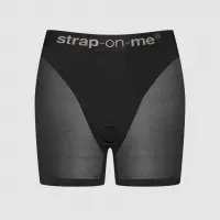 Шорти з фіксацією дилдо Strap-On-Me Harness Lingerie Halo – L – Black, велосипедки — Переглянути зображення 1