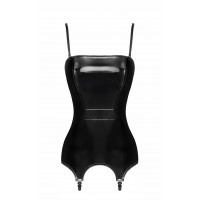 Корсет с подвязками для чулок Noir Handmade F381 Dominae Venom PVC corset-belt XL — Просмотреть изображение 6
