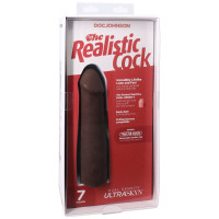 Фаллоимитатор Doc Johnson The Realistic Cock ULTRASKYN - 7 Inch Chocolate — Просмотреть изображение 8