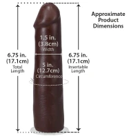 Фалоімітатор Doc Johnson The Realistic Cock ULTRASKYN - 7 Inch Chocolate — Переглянути зображення 5