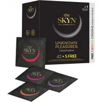 Безлатексні преміум-презервативи SKYN Unknown Pleasures 42+5 шт FREE, 6 різних видів — Переглянути зображення 1