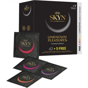 Безлатексні преміум-презервативи SKYN Unknown Pleasures 42+5 шт FREE, 6 різних видів