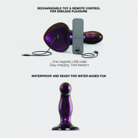 Дилдо з вібрацією Strap-On-Me FINGERING &amp; VIBRATING DILDO - M - PURPLE, з манливим рухом — Переглянути зображення 3