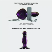 Дилдо з вібрацією Strap-On-Me FINGERING &amp; VIBRATING DILDO - M - PURPLE, з манливим рухом — Переглянути зображення 3