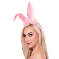 Вушка зайки Leg Avenue Bendable Marabou Trimmed Satin Bunny Ears Pink — Переглянути зображення 3
