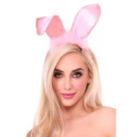 Вушка зайки Leg Avenue Bendable Marabou Trimmed Satin Bunny Ears Pink — Переглянути зображення 1