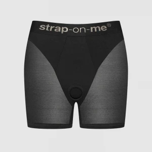 Шорти з фіксацією дилдо Strap-On-Me Harness Lingerie Halo – S – Black, велосипедки