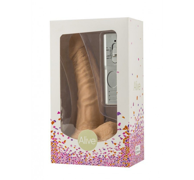 Фаллоимитатор с вибрацией Alive Dr.No, ПВХ, диаметр 4,6 см