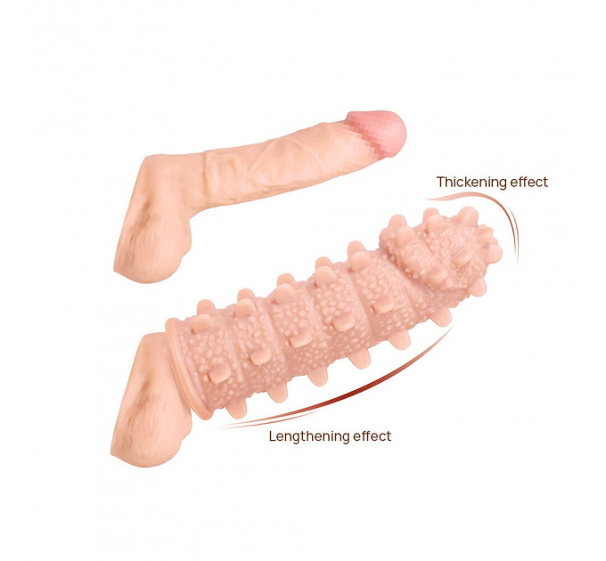 Насадка на член Kokos Extreme Sleeve ES.04 розмір M, потовщувальна, стимулюючий рельєф