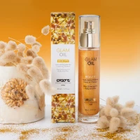 Олія для тіла з блиском EXSENS Glam Oil 50мл, з мигдальною олією, без парабенів і феноксіетанолу — Переглянути зображення 4