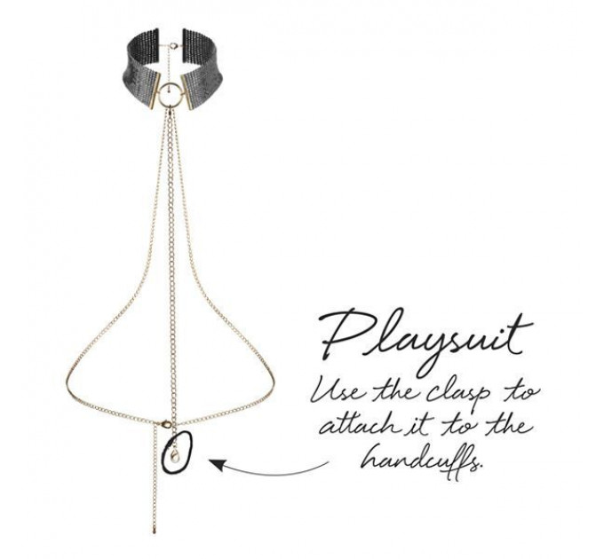 Намисто-комір Bijoux Indiscrets Desir Metallique Collar - Black