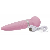Вібромасажер 2в1 PILLOW TALK - Sultry Pink, класичний масажер і вібратор з ротацією, підігрів — Переглянути зображення 10