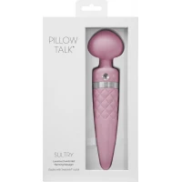 Вібромасажер 2в1 PILLOW TALK - Sultry Pink, класичний масажер і вібратор з ротацією, підігрів — Переглянути зображення 13