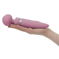 Вібромасажер 2в1 PILLOW TALK - Sultry Pink, класичний масажер і вібратор з ротацією, підігрів — Переглянути зображення 8