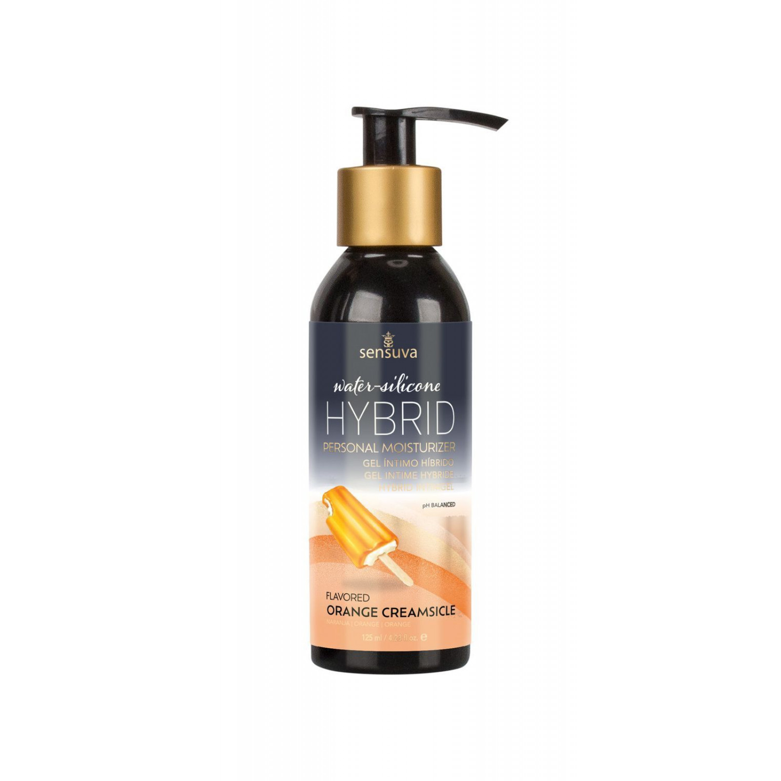Смазка водно-силиконовая Sensuva Hybrid Orange Creamsicle (125мл) без сахара, можно для оральных ласк