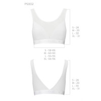 Топ с прозрачной вставкой Passion PS002 TOP M, white