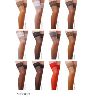 Графитовые чулки на ажурной силиконовой резинке Passion ST003 3/4 grafit