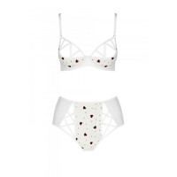 Еротичний комплект з малюнком Passion LOVELIA BIKINI XXL/XXXL, white