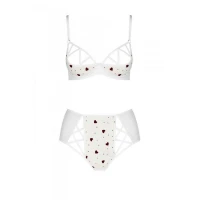 Еротичний комплект з малюнком Passion LOVELIA BIKINI XXL/XXXL, white — Просмотреть изображение 3