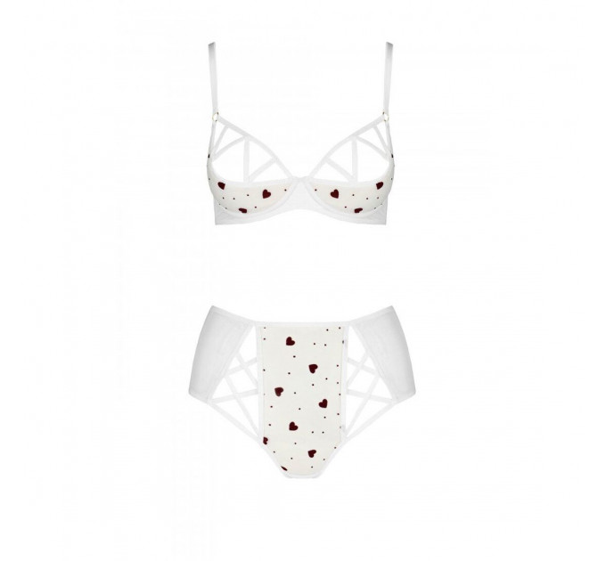 Еротичний комплект з малюнком Passion LOVELIA BIKINI XXL/XXXL, white
