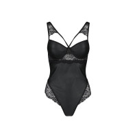 Боди из эко-кожи и кружева Passion LOONA BODY S/M, black