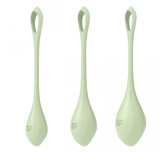 Набір йоні-намистин Satisfyer Yoni Power 2 Light Green, діаметр 2-2,5-3 см, маса 22-44-73 г